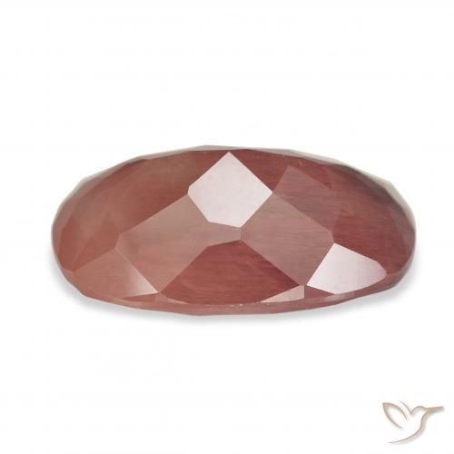 Labradorita Andesina Rojo sangría natural de 5.56 ct, Forma Cojín, Translúcido