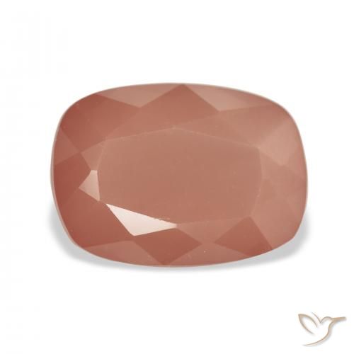 4.59ct Rosado naranja Labradorita Andesina, Forma Cojín, Translúcido