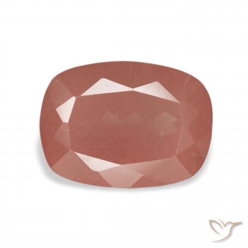3.70ct Naranja rojizo pálido Labradorita Andesina, Forma Cojín, Transparente