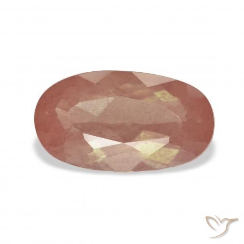 3.04ct Natural Naranja medio Labradorita Andesina, Ovalada, Transparente