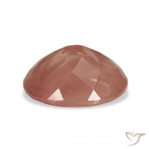 Labradorita Andesina Durazno intenso natural de 3.63 ct, Ovalada, Transparente