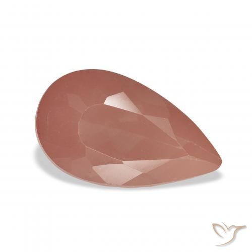 Labradorita Andesina Rojo medio natural de 3.96 ct, En forma de pera, Transparente