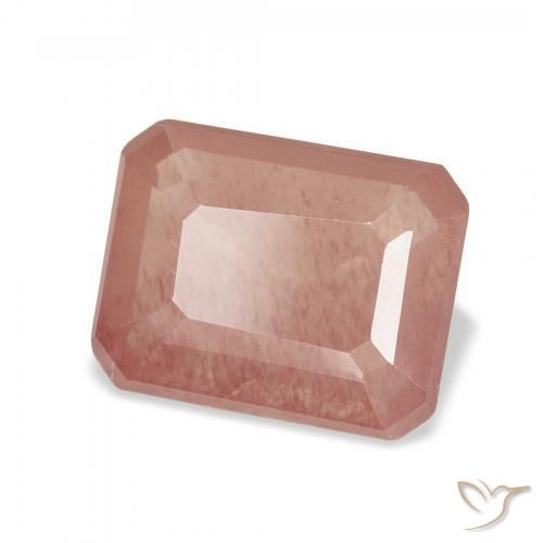 Labradorita Andesina Rojo medio natural de 2.49 ct, Corte Octágono / Esmeralda, Transparente
