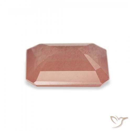 Labradorita Andesina Rojo medio natural de 2.49 ct, Corte Octágono / Esmeralda, Transparente