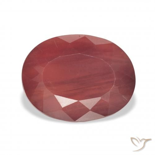 4.31ct Rojo oscuro Labradorita Andesina, Ovalada, Translúcido