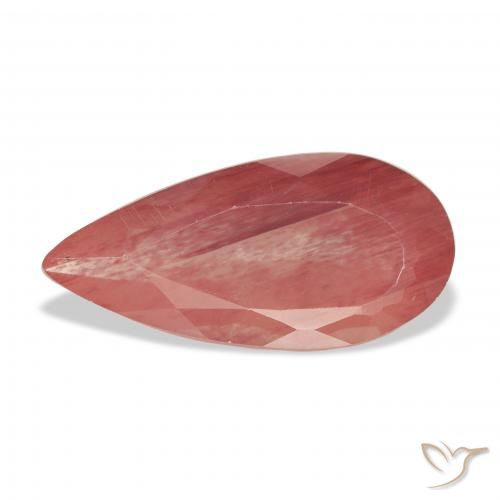 4.40ct Natural Rojo medio Labradorita Andesina, En forma de pera, Translúcido