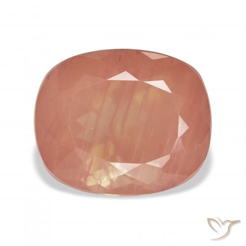 7.17ct Naranja rojizo Labradorita Andesina, Forma Cojín, Transparente