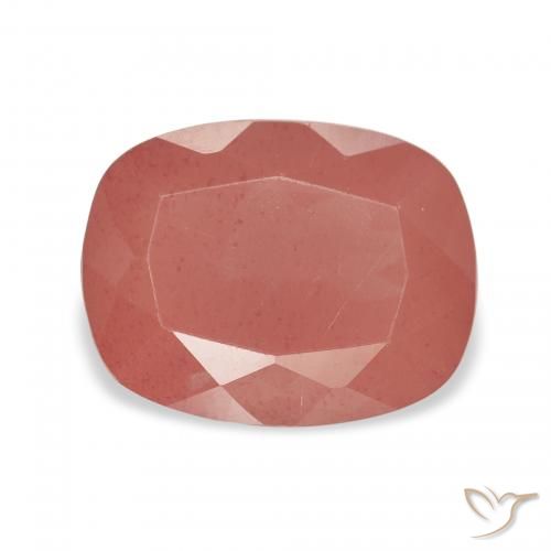 3.34ct Rojo medio Labradorita Andesina, Forma Cojín, Transparente