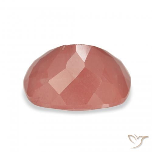 Labradorita Andesina Rojo medio natural de 3.34 ct, Forma Cojín, Transparente