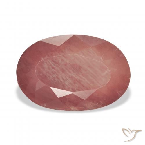 5.54ct Rojo sangre Labradorita Andesina, Ovalada, Transparente