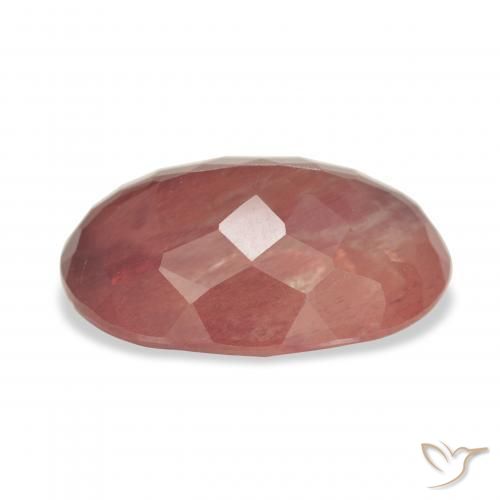 Labradorita Andesina Rojo sangre natural de 5.54 ct, Ovalada, Transparente