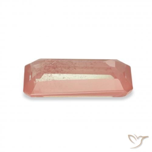 Labradorita Andesina Rosado naranja natural de 2.92 ct, Corte Octágono / Esmeralda, Transparente