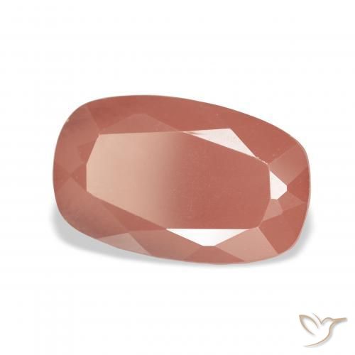 Labradorita Andesina Rosado frambuesa natural de 4.45 ct, Forma Cojín, Translúcido