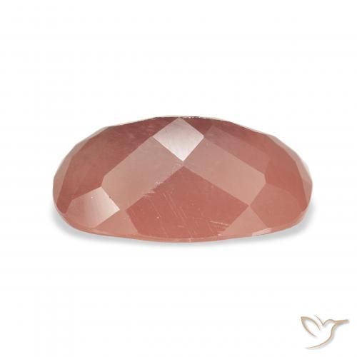 Labradorita Andesina Rosado frambuesa natural de 4.45 ct, Forma Cojín, Translúcido