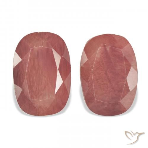 5.97ctw Rosado medio Labradorita Andesina, Forma Cojín, Translúcido