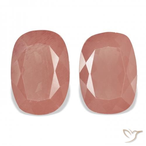 7.04ctw Rosado medio Labradorita Andesina, Forma Cojín, Transparente