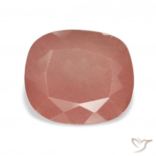 4.48ct Rosado medio Labradorita Andesina, Forma Cojín, Transparente