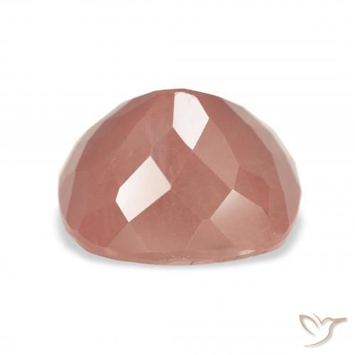 Labradorita Andesina Rosado medio natural de 4.48 ct, Forma Cojín, Transparente