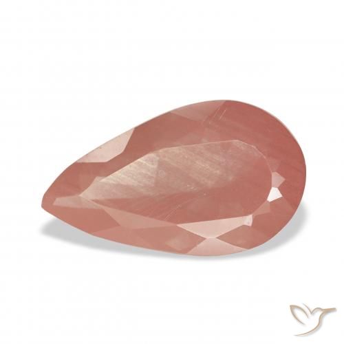 3.75ct Rosado naranja Labradorita Andesina, En forma de pera, Transparente