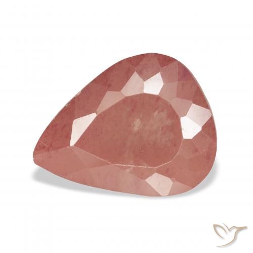 5.01ct Rosado naranja Labradorita Andesina, En forma de pera, Transparente