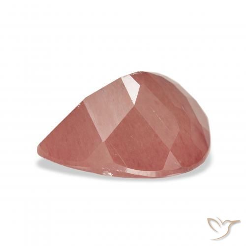 Labradorita Andesina Rosado naranja natural de 5.01 ct, En forma de pera, Transparente