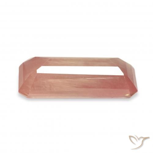 Labradorita Andesina Rosado pomelo natural de 2.73 ct, Corte Octágono / Esmeralda, Transparente