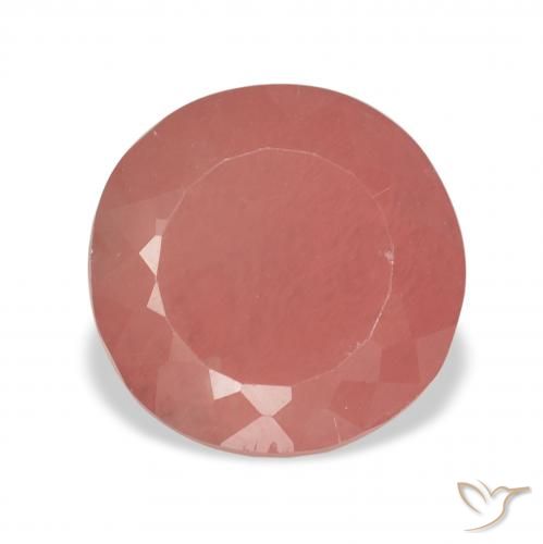 3.07ct Naranja rojizo pálido Labradorita Andesina, Redondo, Translúcido