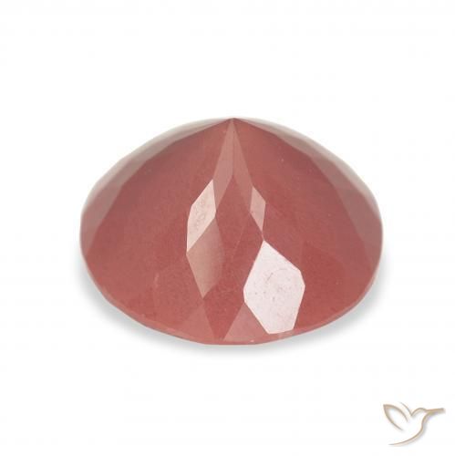 Labradorita Andesina Rojo azulado natural de 2.64 ct, Redondo, Translúcido