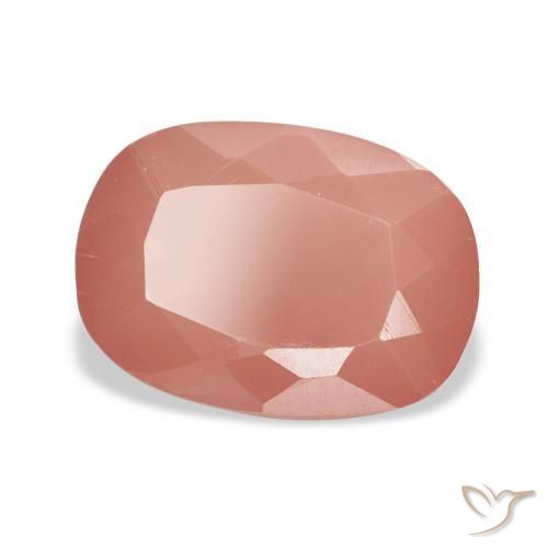 Labradorita Andesina Rojo azulado intenso natural de 3.04 ct, Forma Cojín, Translúcido