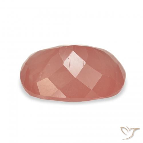 Labradorita Andesina Rojo azulado intenso natural de 3.04 ct, Forma Cojín, Translúcido