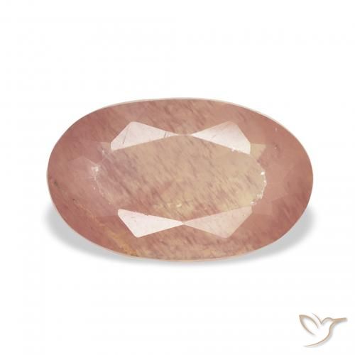 2.31ct Naranja rojizo claro Labradorita Andesina, Ovalada, Transparente