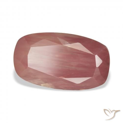 Labradorita Andesina Rojo azulado natural de 6.47 ct, Forma Cojín, Transparente