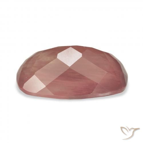 Labradorita Andesina Rojo azulado natural de 6.47 ct, Forma Cojín, Transparente