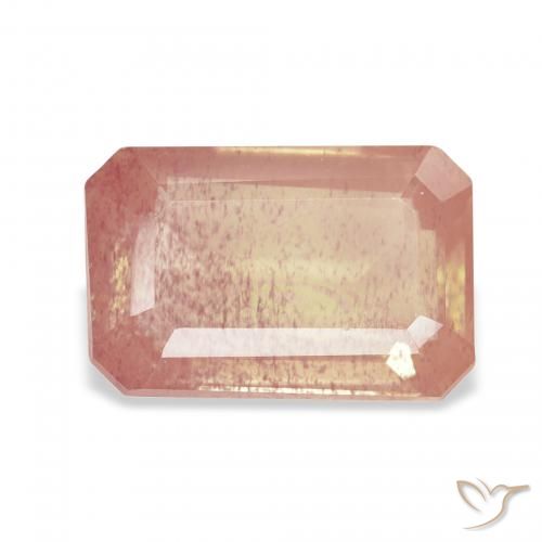 2.68ct Naranja rojizo claro Labradorita Andesina, corte esmeralda, Transparente