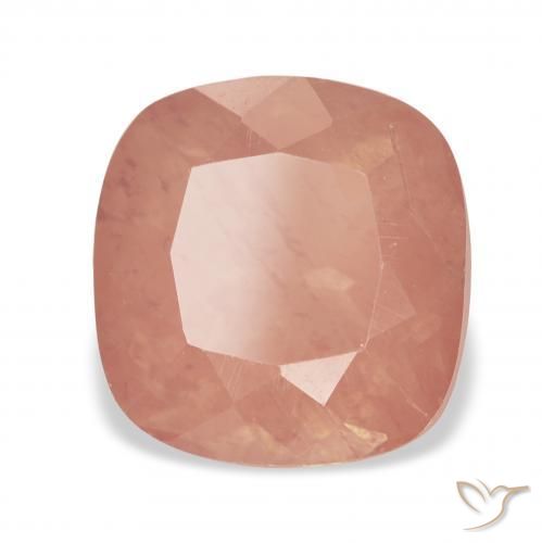 Labradorita Andesina Naranja rojizo natural de 3.66 ct, Forma Cojín, Transparente