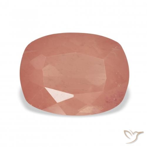3.73ct Naranja rojizo Labradorita Andesina, Forma Cojín, Transparente