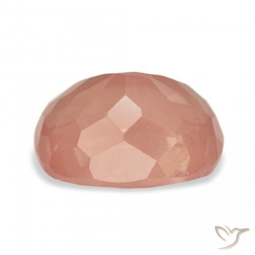 Labradorita Andesina Naranja rojizo natural de 3.73 ct, Forma Cojín, Transparente