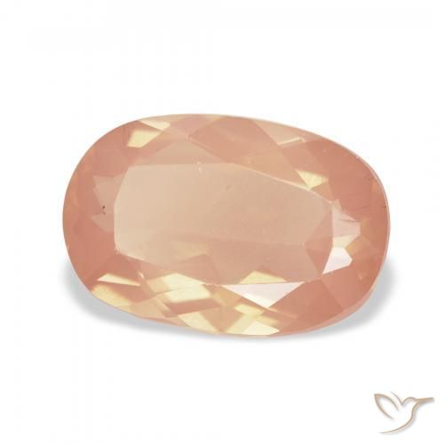 Labradorita Andesina Naranja tigre claro natural de 2.74 ct, Forma Cojín, Transparente