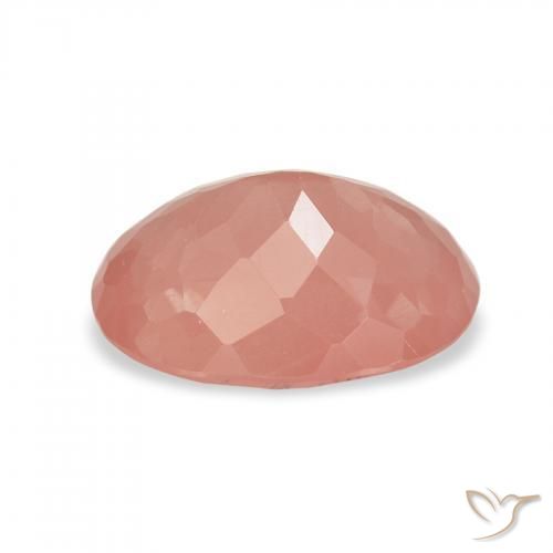 Labradorita Andesina Pale Red Orange natural de 1.90 ct, Ovalada, Transparente