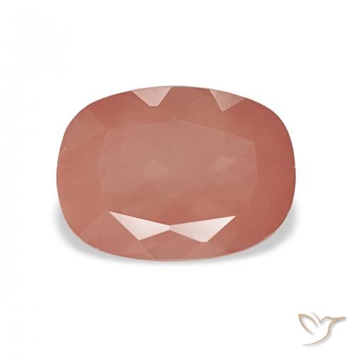 2.99ct Naranja rojizo pálido Labradorita Andesina, Forma Cojín, Transparente