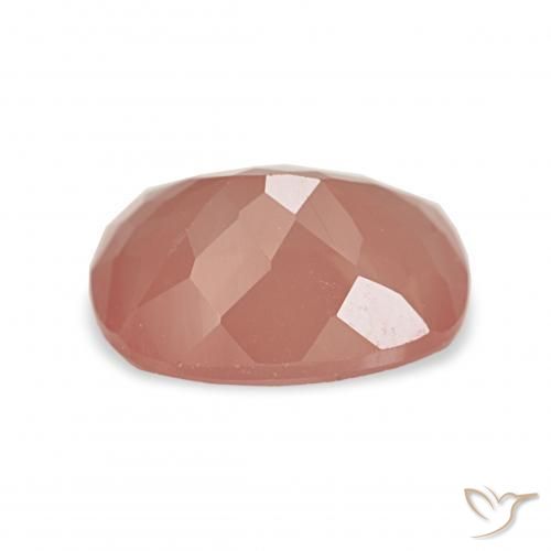 Labradorita Andesina Naranja rojizo pálido natural de 2.99 ct, Forma Cojín, Transparente