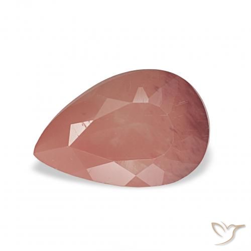 1.86ct Rosado medio Labradorita Andesina, En forma de pera, Transparente