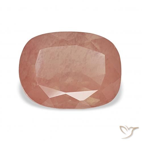 3.63ct Rosado medio Labradorita Andesina, Forma Cojín, Transparente