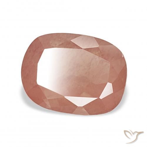 Labradorita Andesina Rosado medio natural de 3.63 ct, Forma Cojín, Transparente