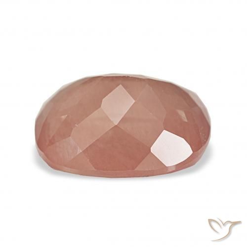 Labradorita Andesina Rosado medio natural de 3.63 ct, Forma Cojín, Transparente