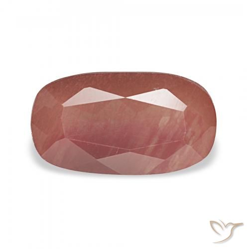 Labradorita Andesina Rojo medio natural de 2.02 ct, Forma Cojín, Transparente