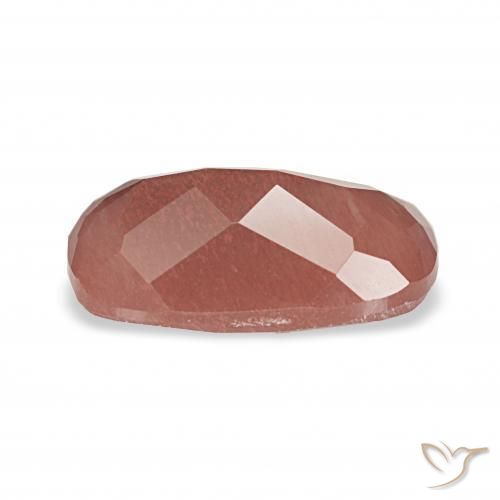 Labradorita Andesina Rojo medio natural de 2.02 ct, Forma Cojín, Transparente