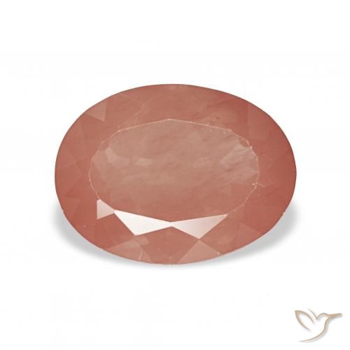 Labradorita Andesina Rojo medio natural de 2.53 ct, Ovalada, Transparente
