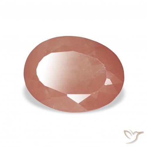 Labradorita Andesina Rojo medio natural de 2.53 ct, Ovalada, Transparente