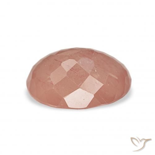 Labradorita Andesina Rojo medio natural de 2.53 ct, Ovalada, Transparente